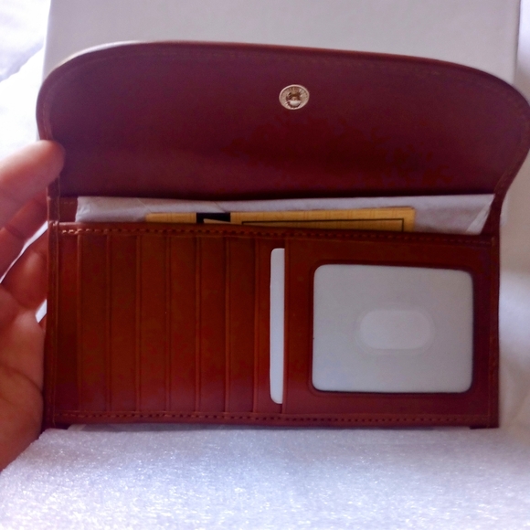 Dooney & Bourke Monogram Continental Clutch Avocado Color - Picture 2 of 4